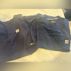 Carhartt Dark Blue Short & FR Long Sleeve Tee